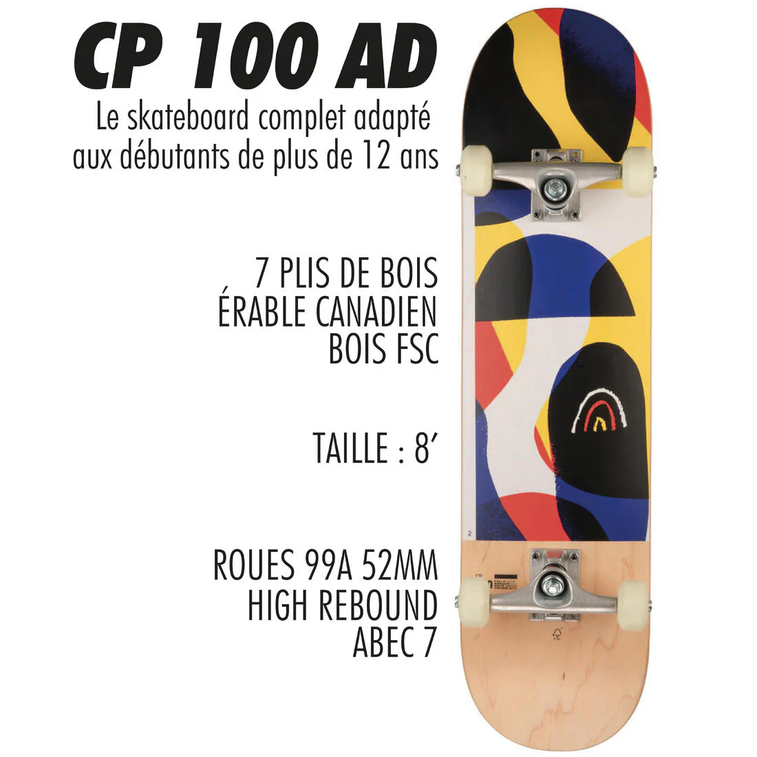 SKATEBOARD COMPLETO FSC CP100 TALLA 8" - Image 2