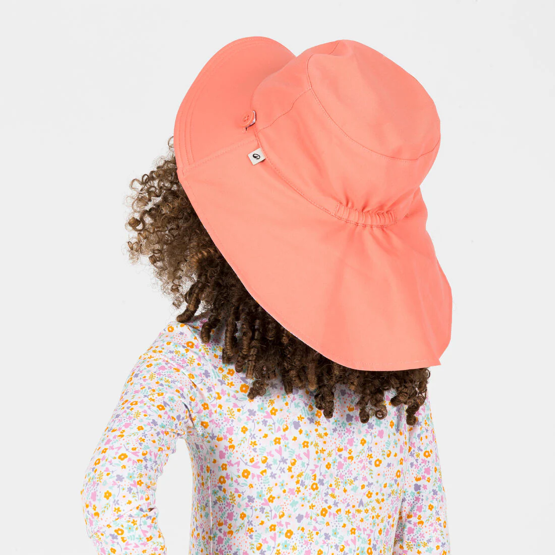 Sombrero bebé filtro UV reversible amarillo azul con estampado selva - Image 8