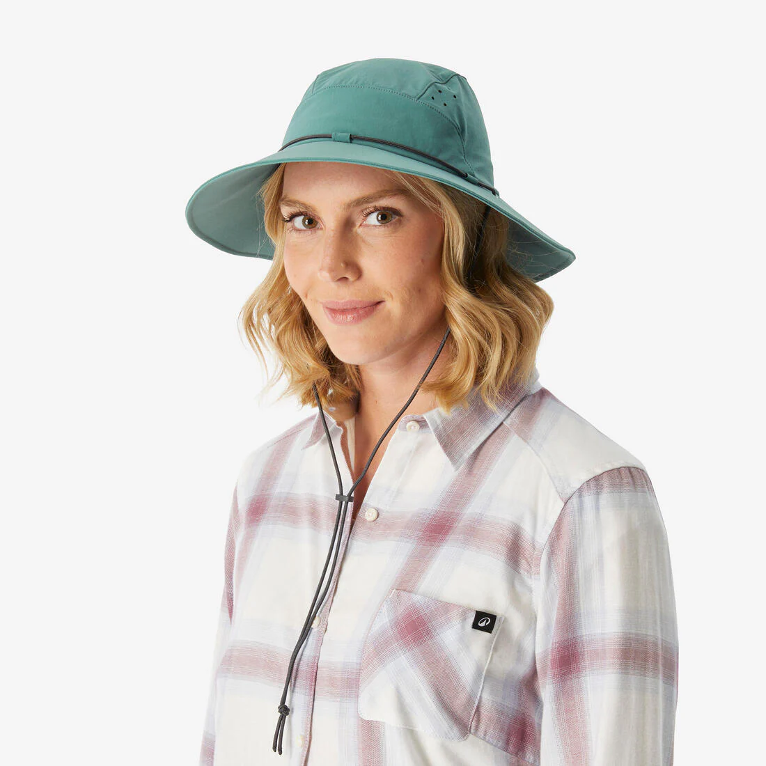 SOMBRERO DE TREKKING MONTAÑA TREK500 ANTI UV BURDEO - Image 6