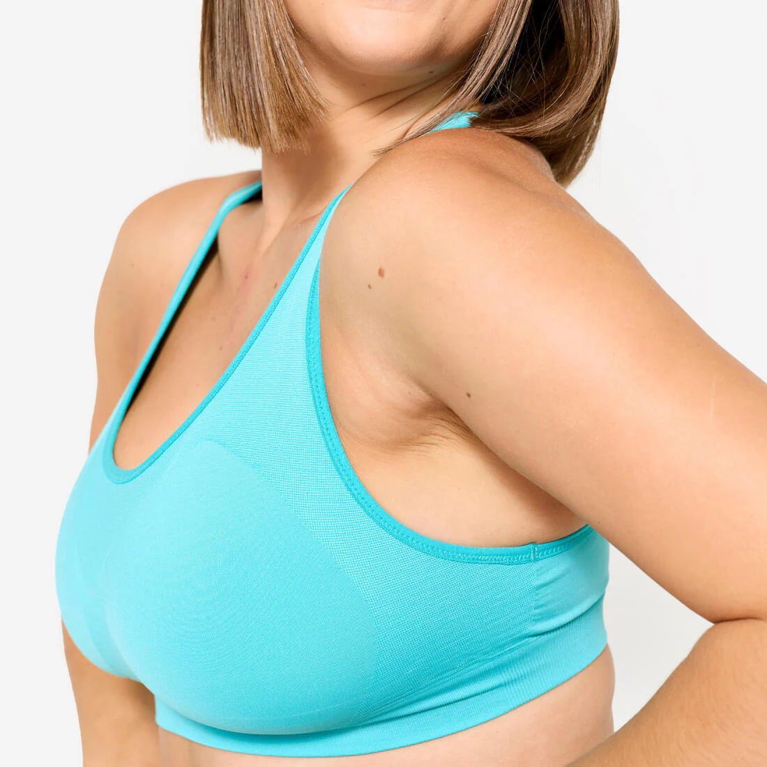 SOSTÉN MUJER NEGRO SIN COSTURAS ESPALDA NATACIÓN SUJECIÓN MODERADA - Image 15