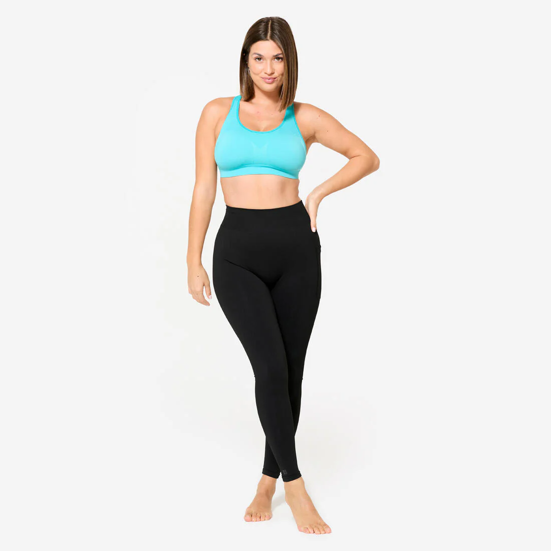 SOSTÉN MUJER NEGRO SIN COSTURAS ESPALDA NATACIÓN SUJECIÓN MODERADA - Image 4