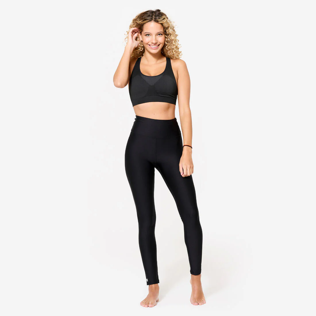 SOSTÉN MUJER NEGRO SIN COSTURAS ESPALDA NATACIÓN SUJECIÓN MODERADA - Image 5