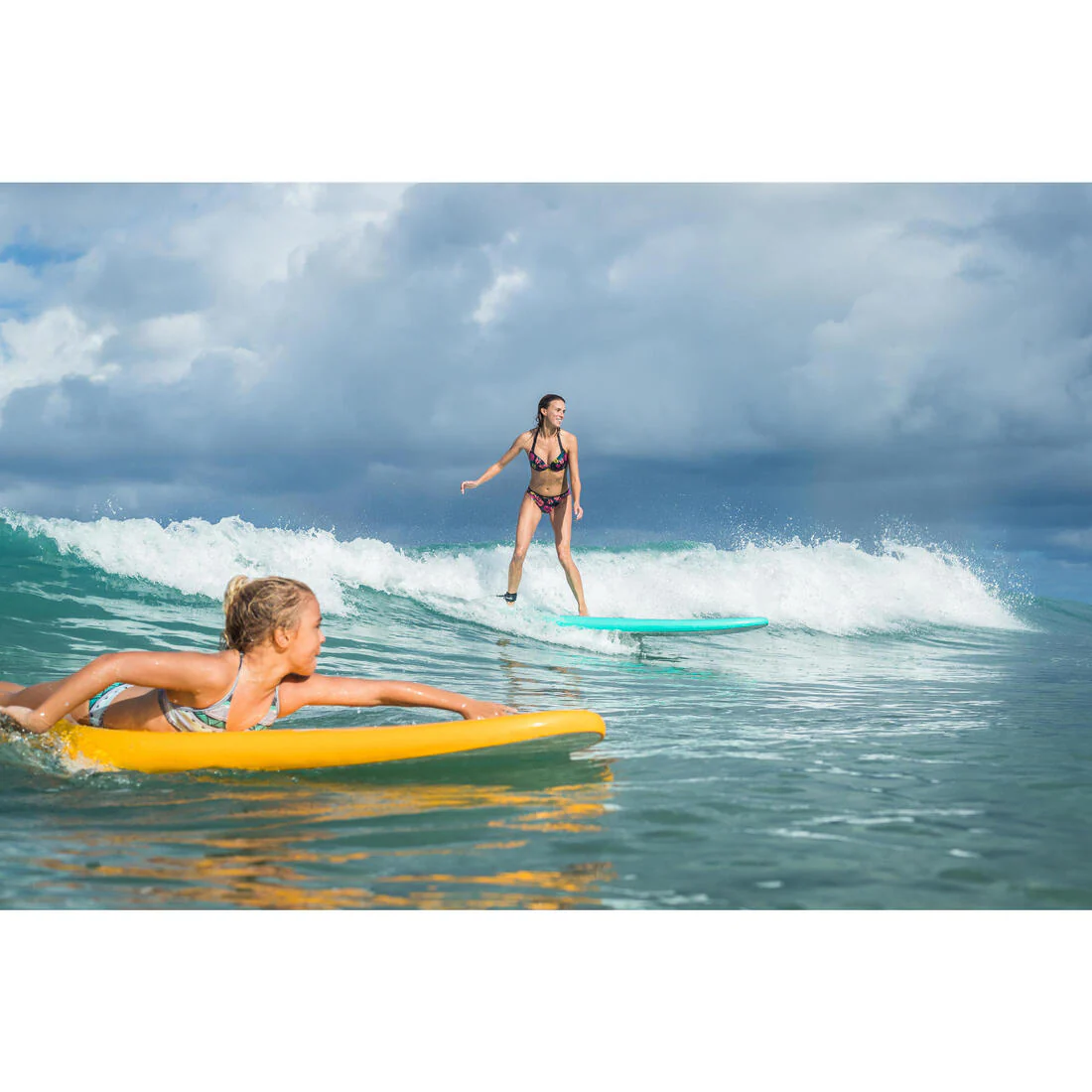 Tabla de surf goma 100 6'8" incluye leash y 3 quillas - Image 19
