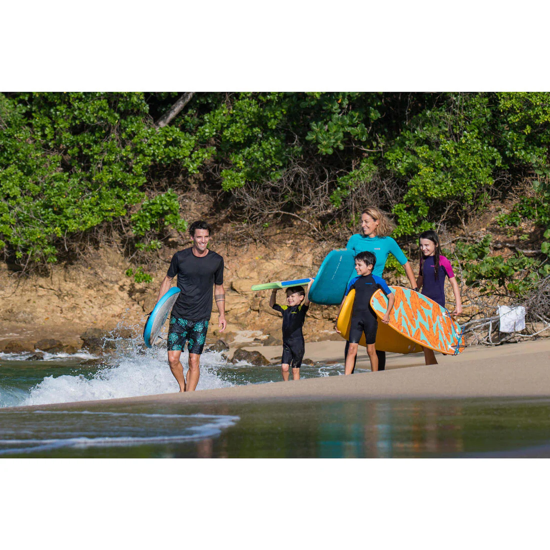 Tabla de surf goma 100 6'8" incluye leash y 3 quillas - Image 21
