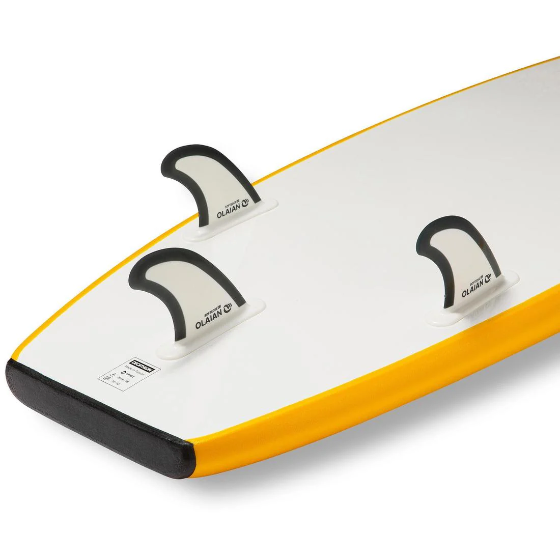 Tabla de surf goma 100 6'8" incluye leash y 3 quillas - Image 9