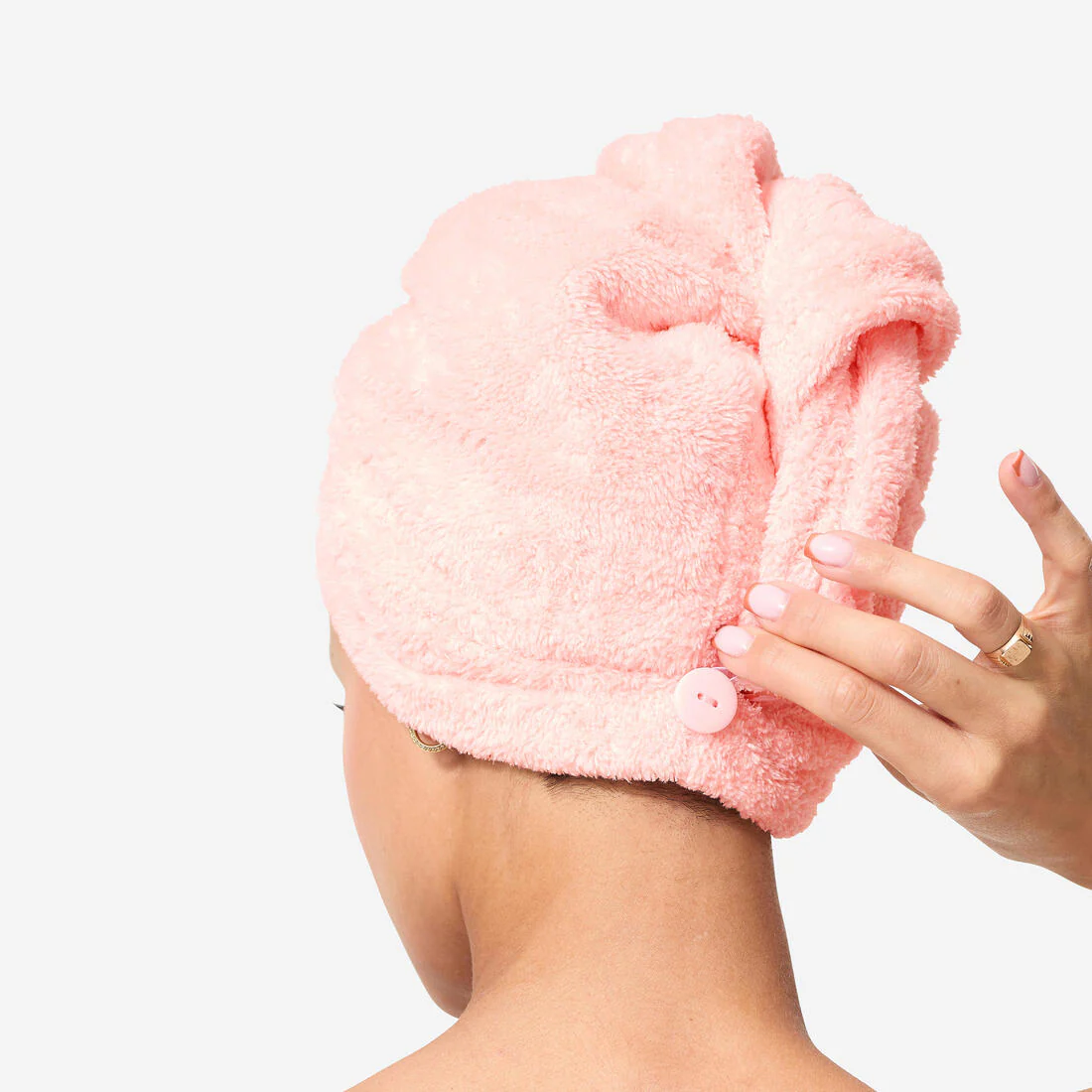 Toalla de microfibra para el cabello rosado - Image 12