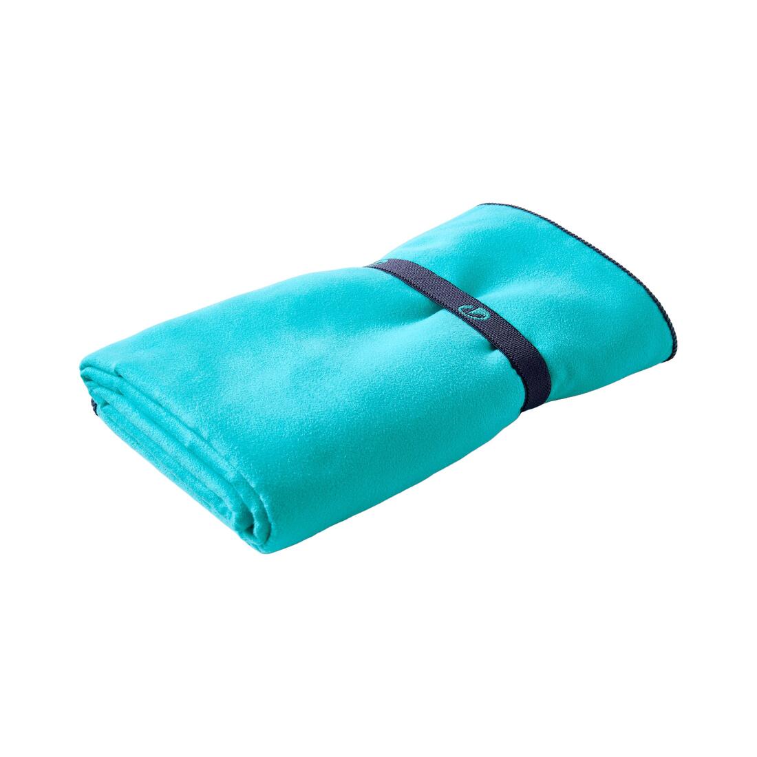 Toalla microfibra azul celeste talla L 80 x 130cm - Image 3