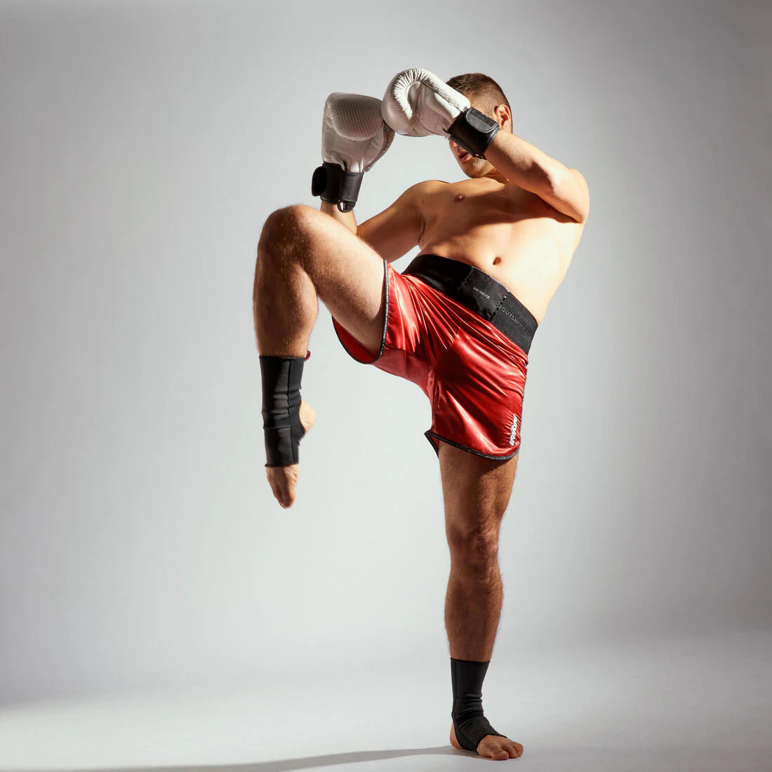 TOBILLERA PARA MUAY THAI ADULTO NEGRO/ROJO - Image 5