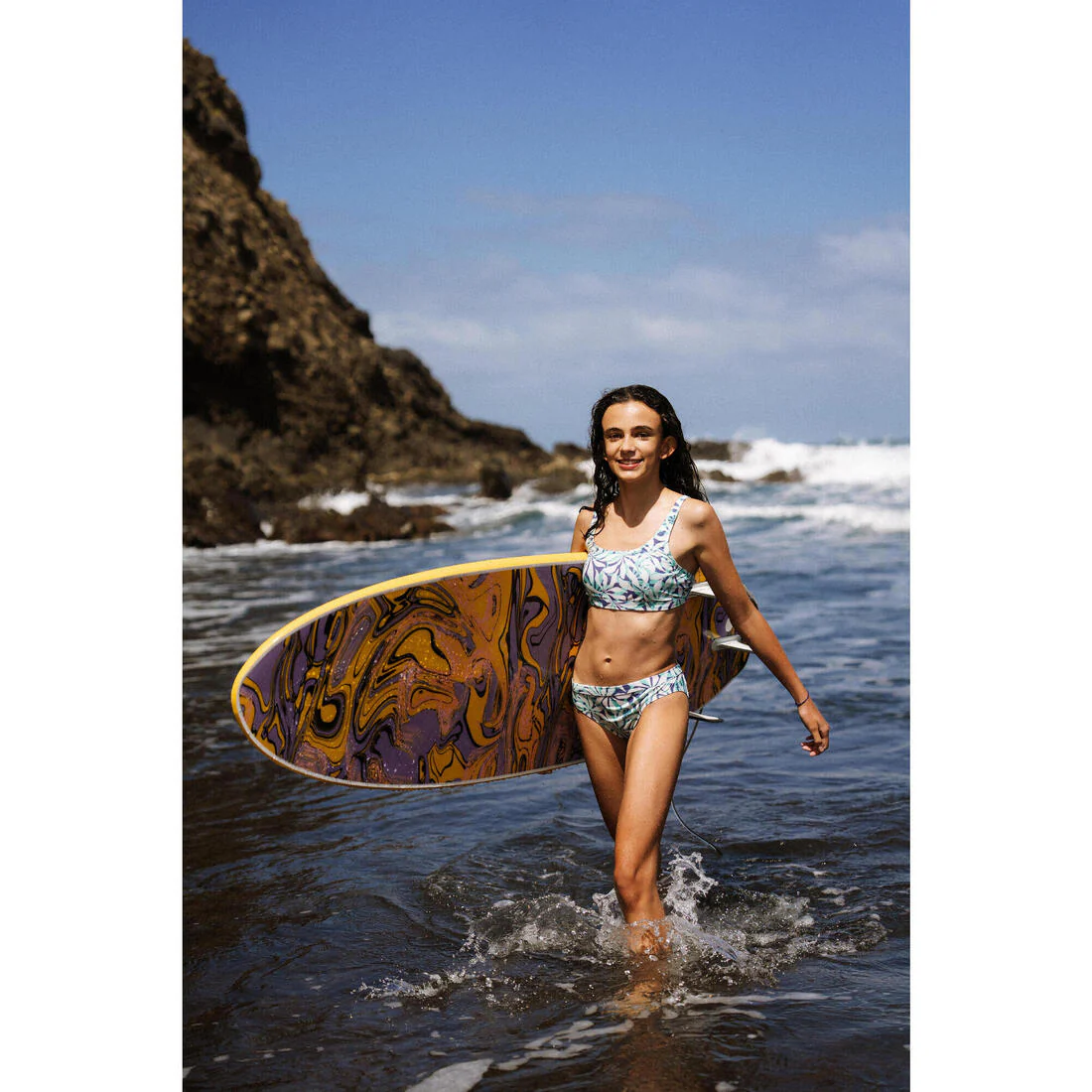 TOP BIKINI NIÑA 500 NORA LILA AJUSTABLE - Image 6