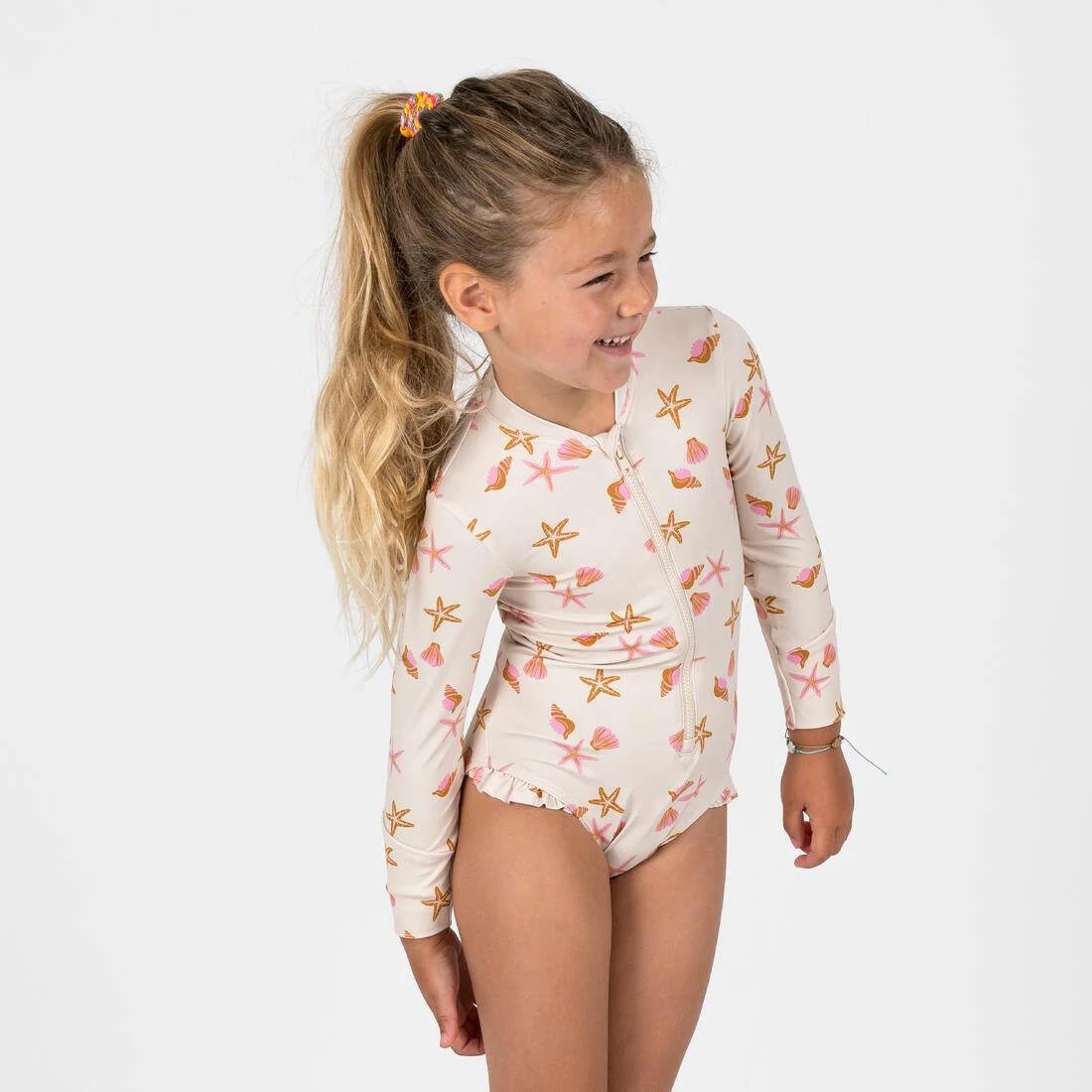 TRAJE BAÑO ANTI-UV IZIA SHELL BEBÉ BLANCO - Image 3