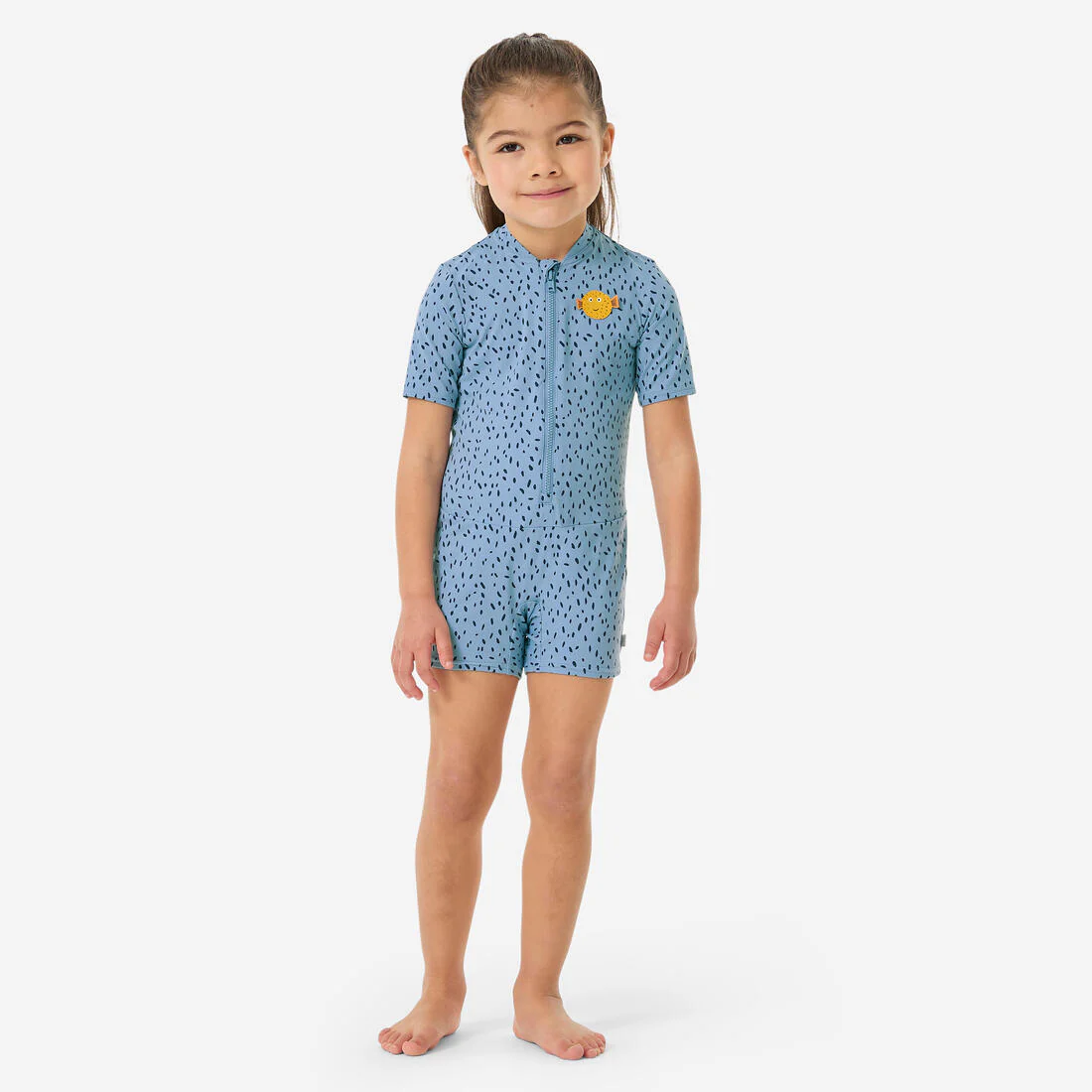 Traje de baño bebé azul con cierre - Image 3