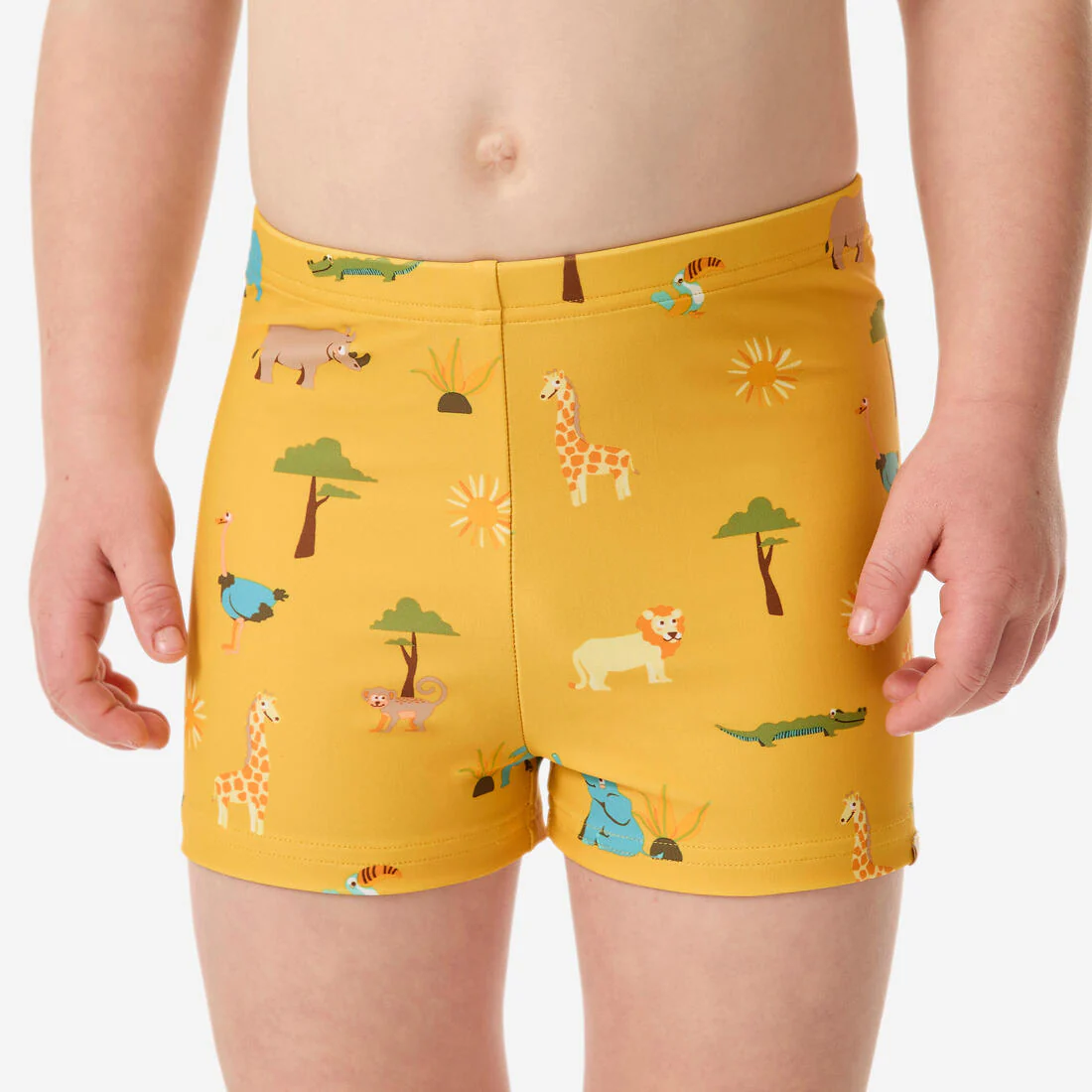 Traje de baño bebé bóxer amarillo animales - Image 4
