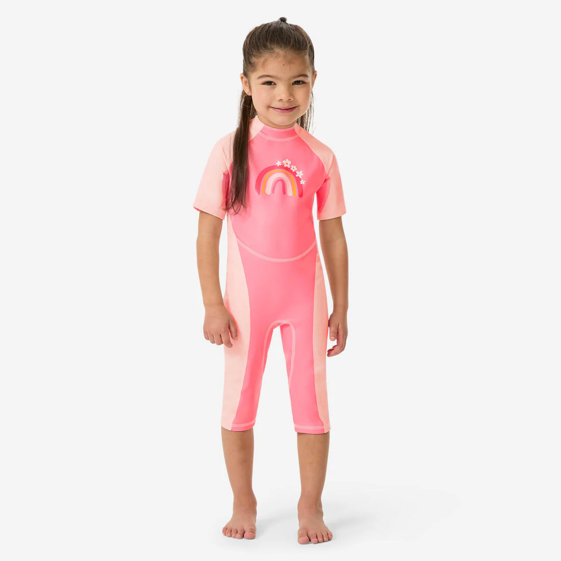 Traje de baño bebé filtro uv rosado arco iris - Image 2