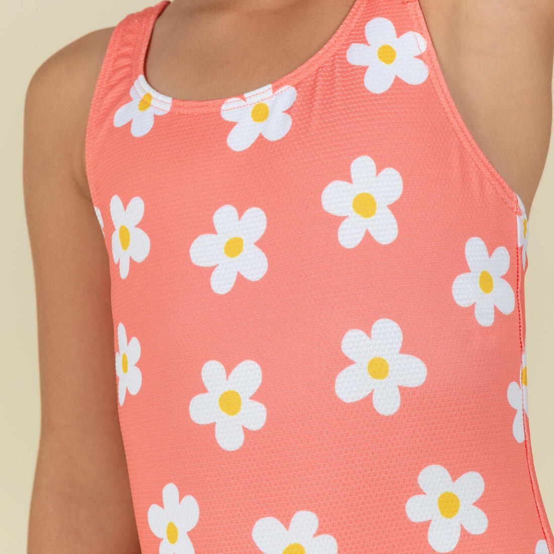 Traje de baño bebé rosado blanco floreado 1 pieza - Image 8