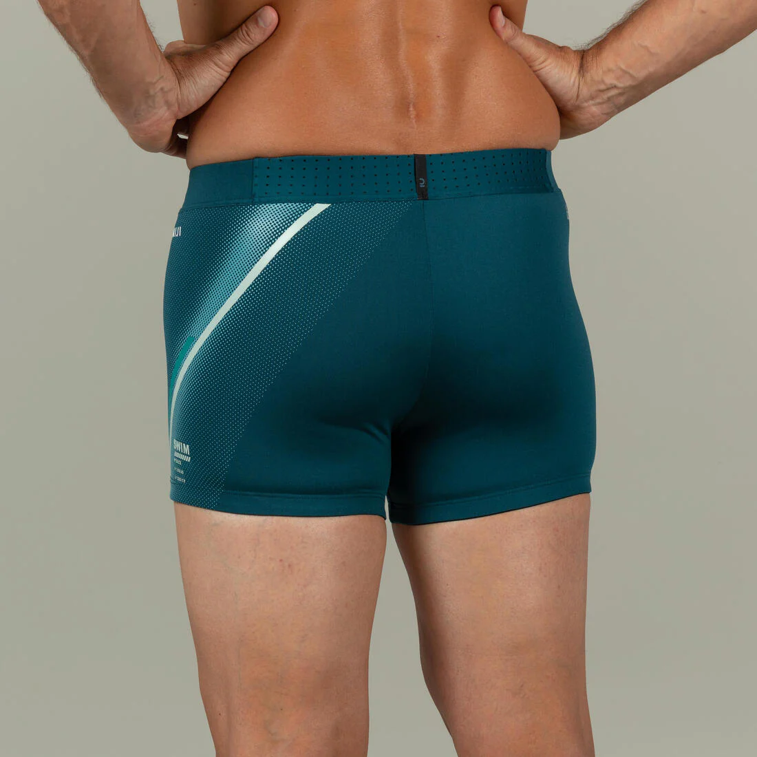 Traje de baño deportivo hombre bóxer azul - Fiti lini500 - Image 4