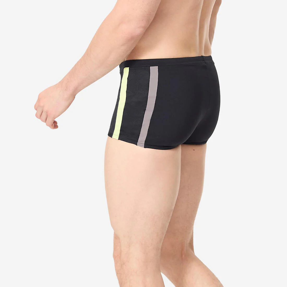 Traje de baño deportivo hombre bóxer negro amarillo - Image 3