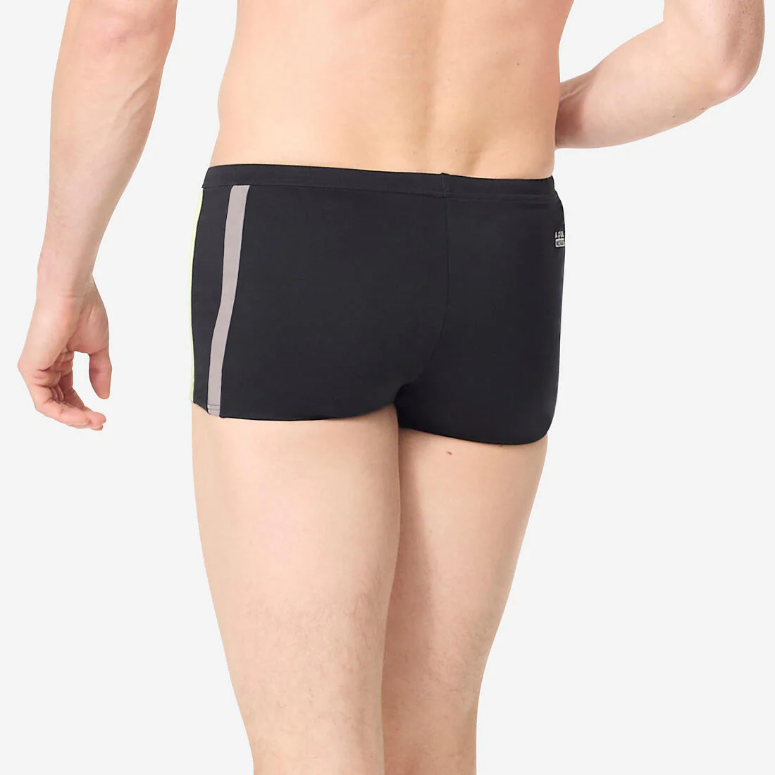 Traje de baño deportivo hombre bóxer negro amarillo - Image 4