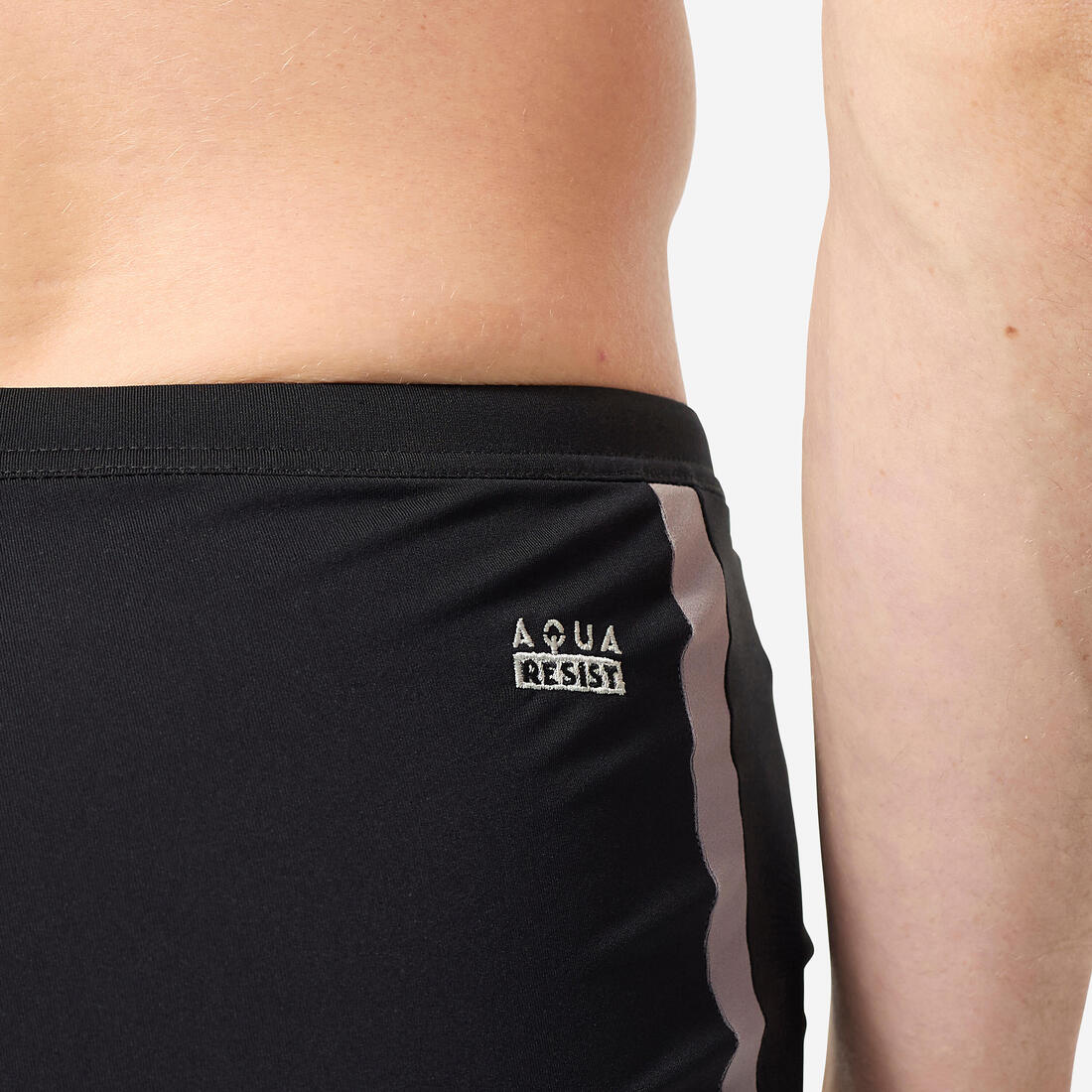 Traje de baño deportivo hombre bóxer negro amarillo - Image 5