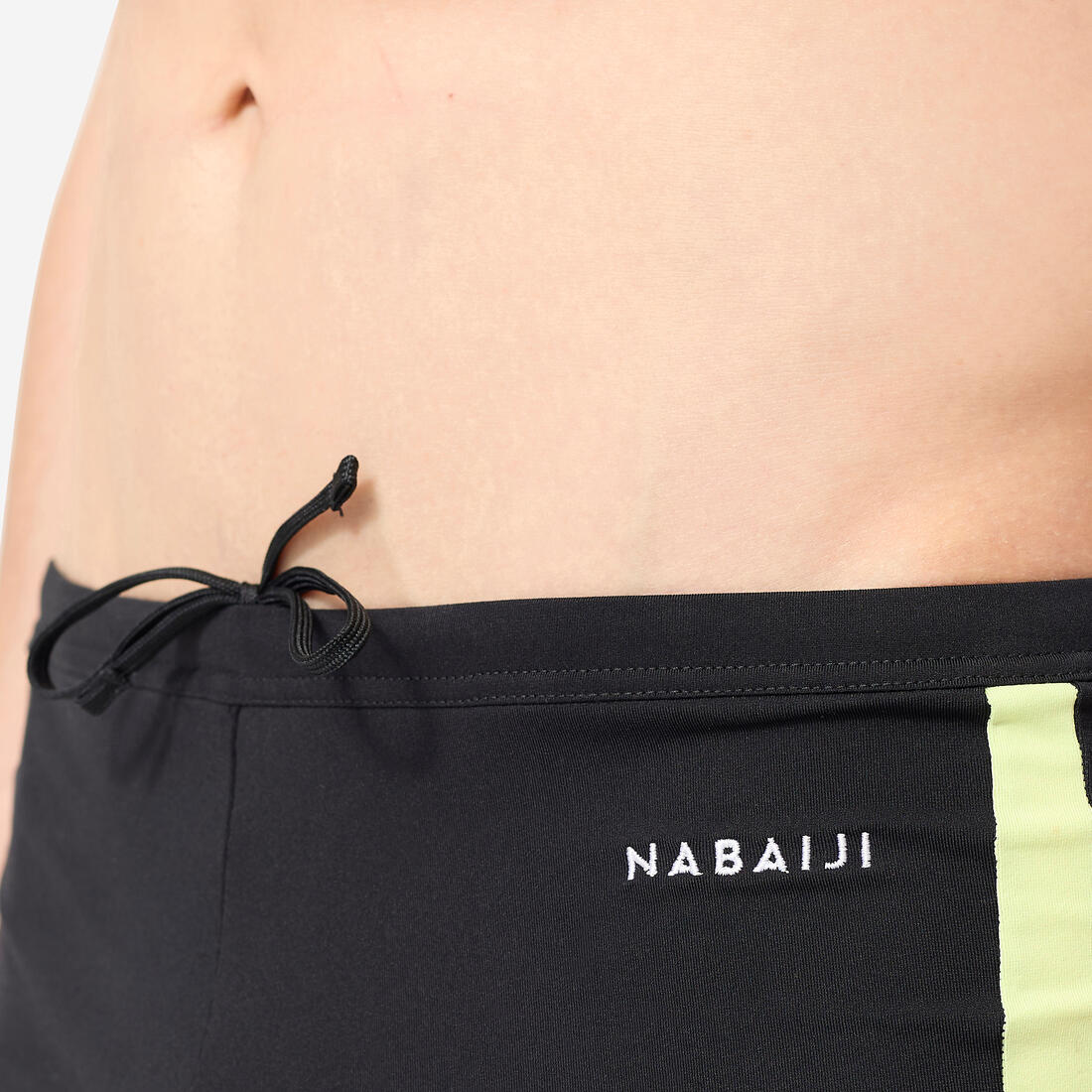Traje de baño deportivo hombre bóxer negro amarillo - Image 6
