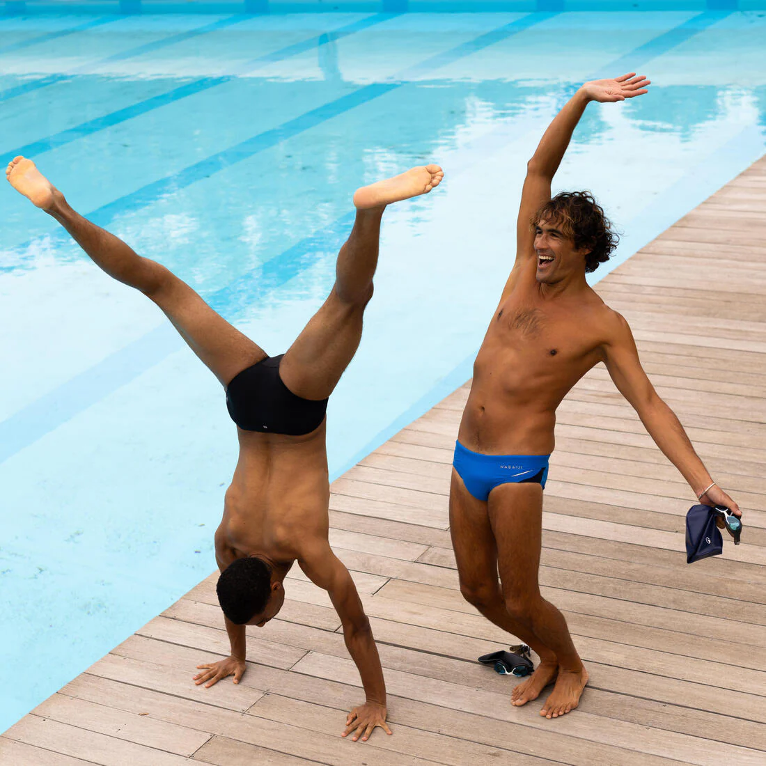 Traje de baño deportivo hombre slip negro - Bfast900 - Image 10