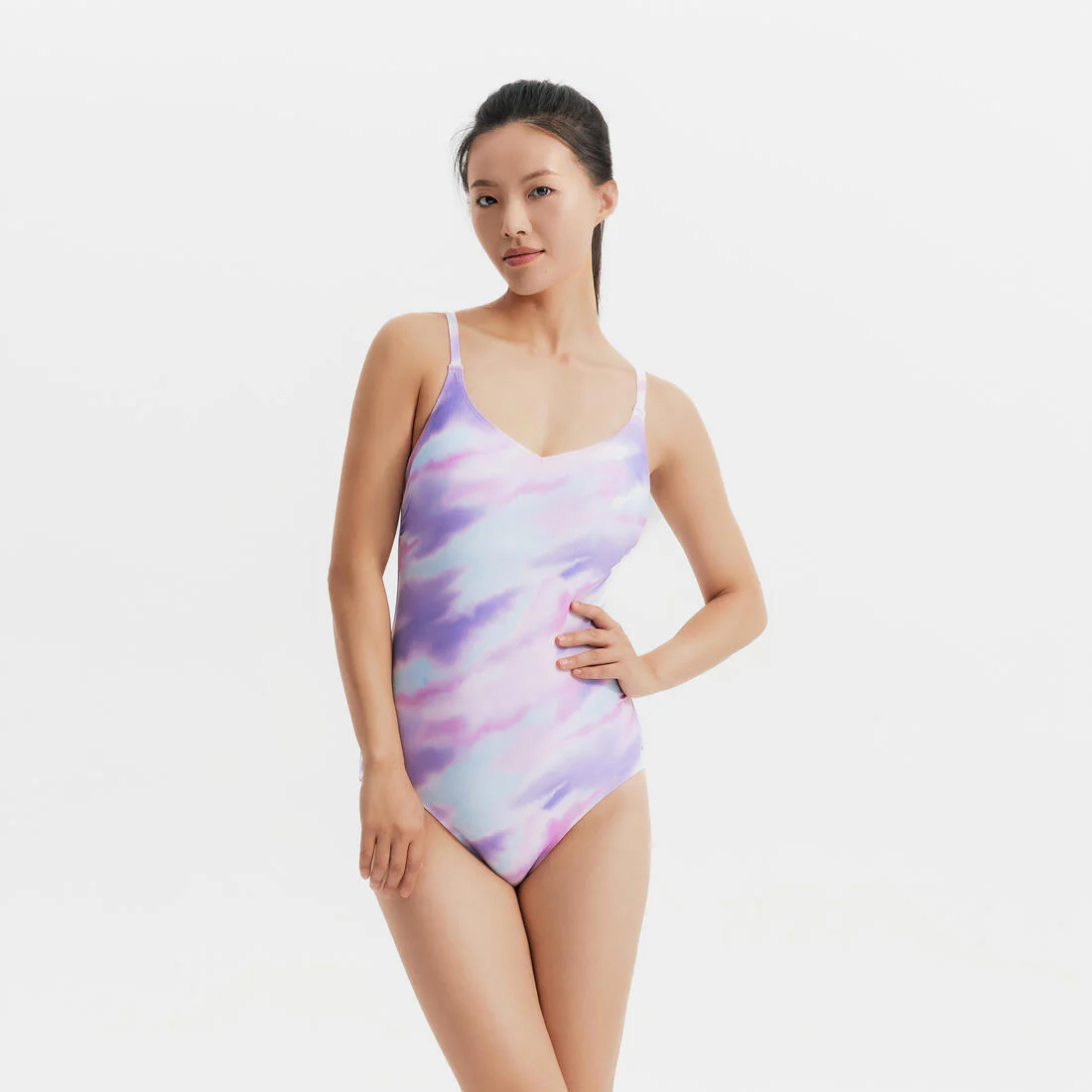 Traje de baño deportivo mujer naranja estampado - Image 10