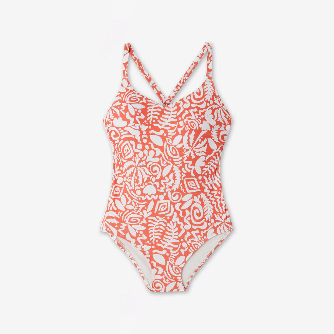 Traje de baño deportivo mujer naranja estampado - Image 21