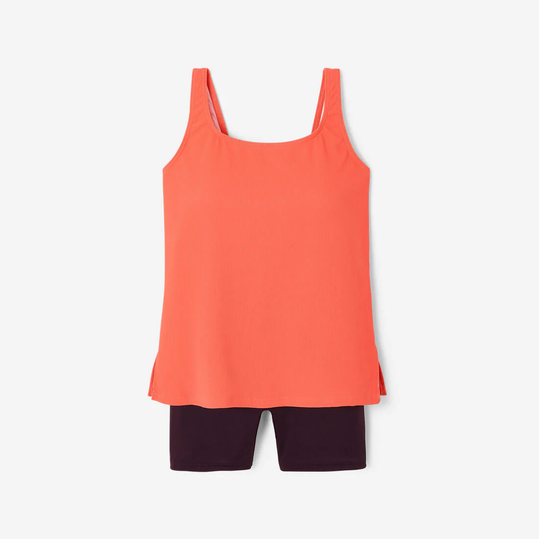Traje de baño deportivo mujer negro azul Tankini - Shorty Heva - Image 12