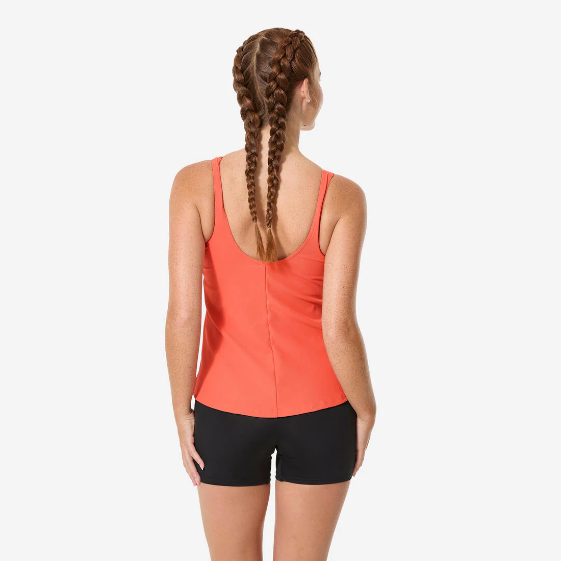 Traje de baño deportivo mujer negro azul Tankini - Shorty Heva - Image 7