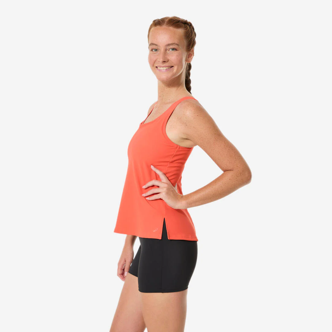 Traje de baño deportivo mujer negro azul Tankini - Shorty Heva - Image 9