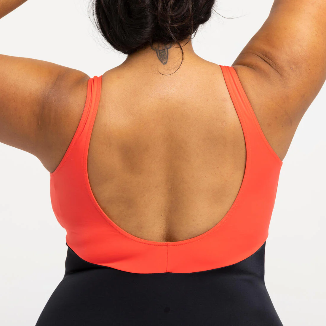 Traje de baño deportivo mujer negro rosado - Image 11