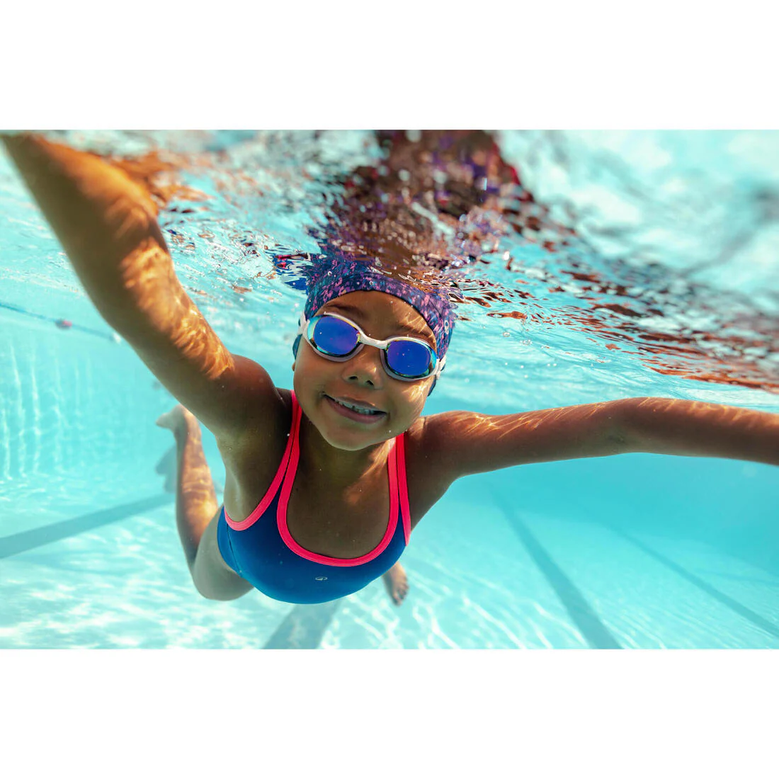 Traje de baño deportivo niña azul verde 1 pieza - Olga - Image 20