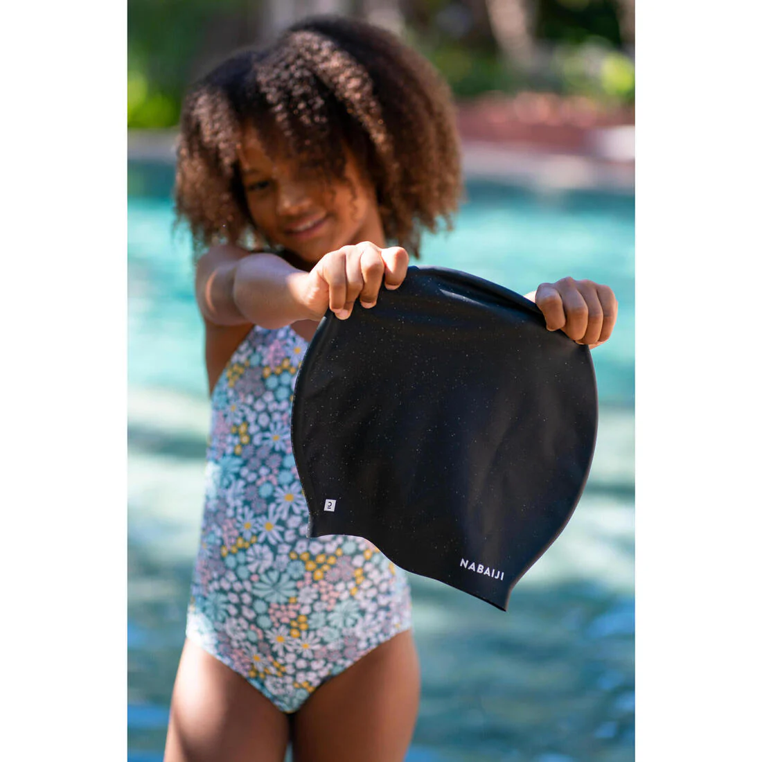 Traje de baño deportivo niña verde floreado 1 pieza - Caqui pantaï - Image 10