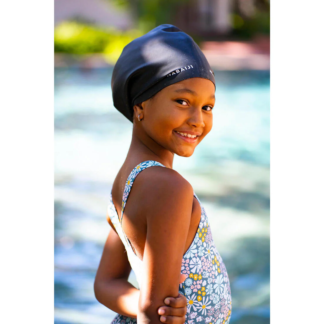 Traje de baño deportivo niña verde floreado 1 pieza - Caqui pantaï - Image 17