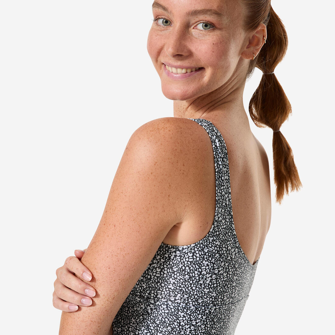 Traje de baño waterpolo mujer negro blanco Tankini - Lily Boo - Image 11