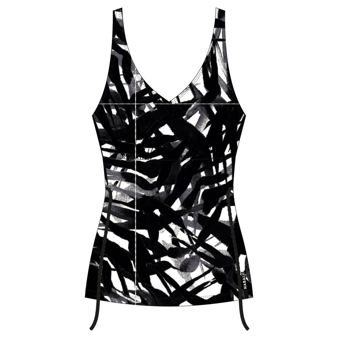 Traje de baño waterpolo mujer negro blanco Tankini - Lily Boo - Image 19