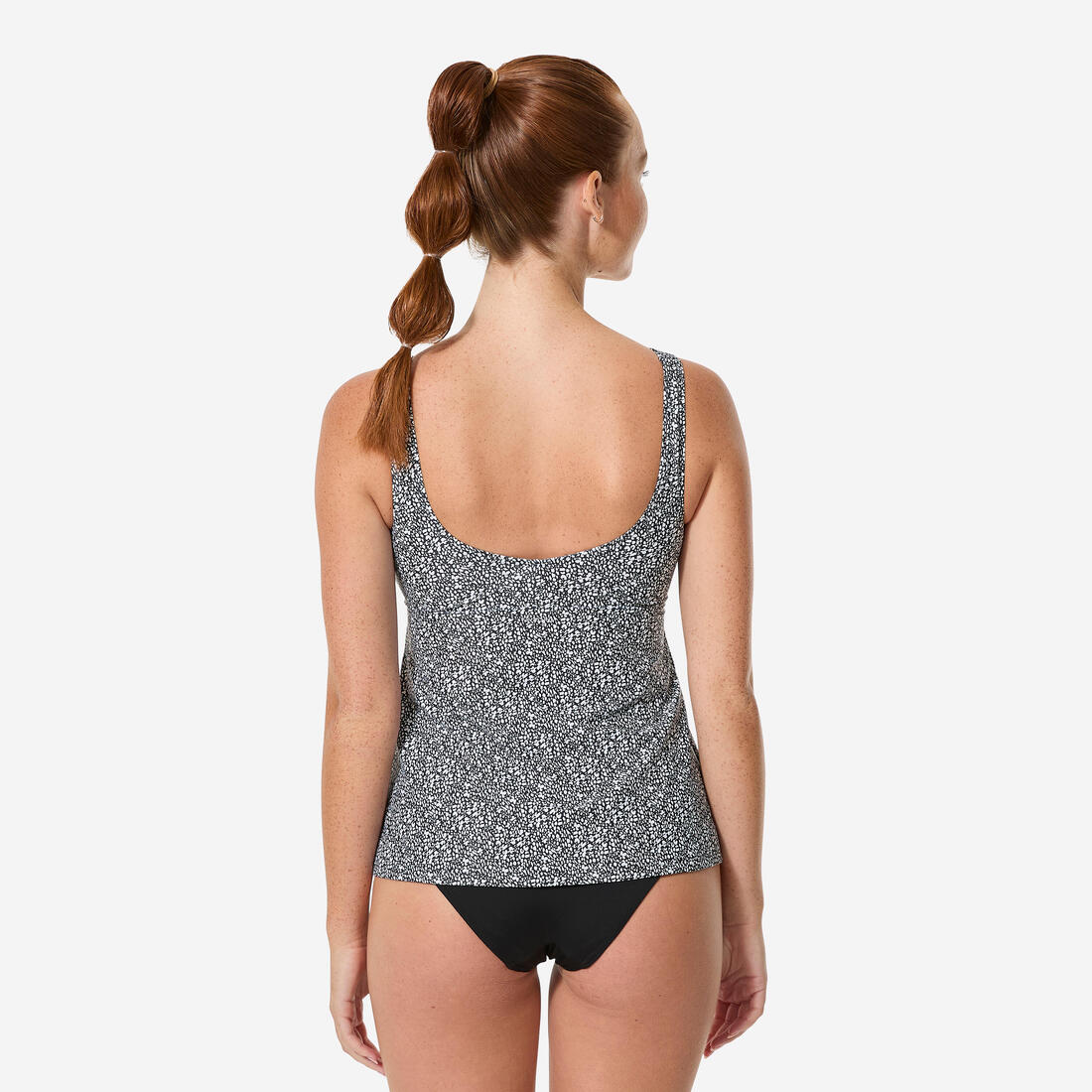 Traje de baño waterpolo mujer negro blanco Tankini - Lily Boo - Image 5