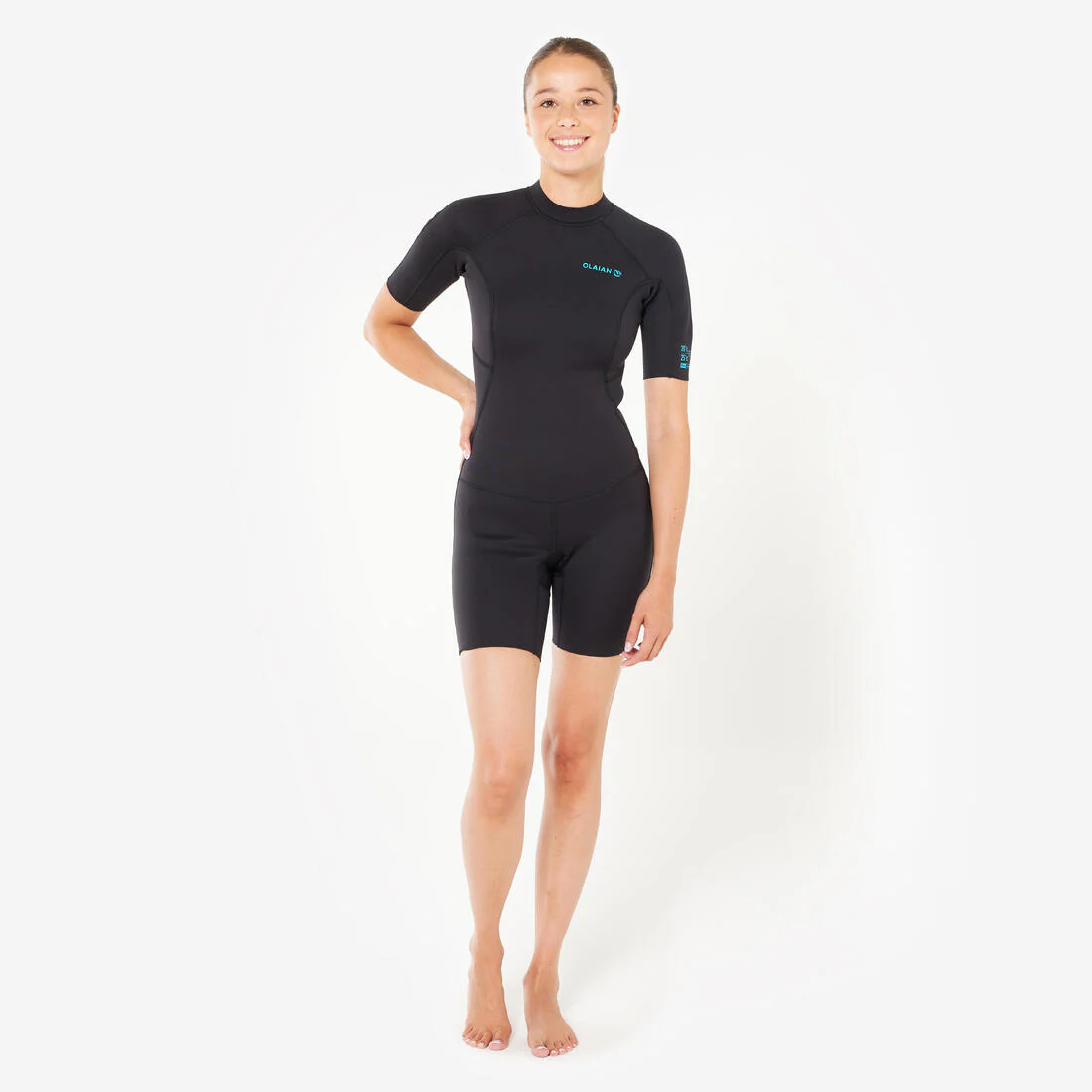 Traje de surf corto mujer 1,5mm negro - Image 6