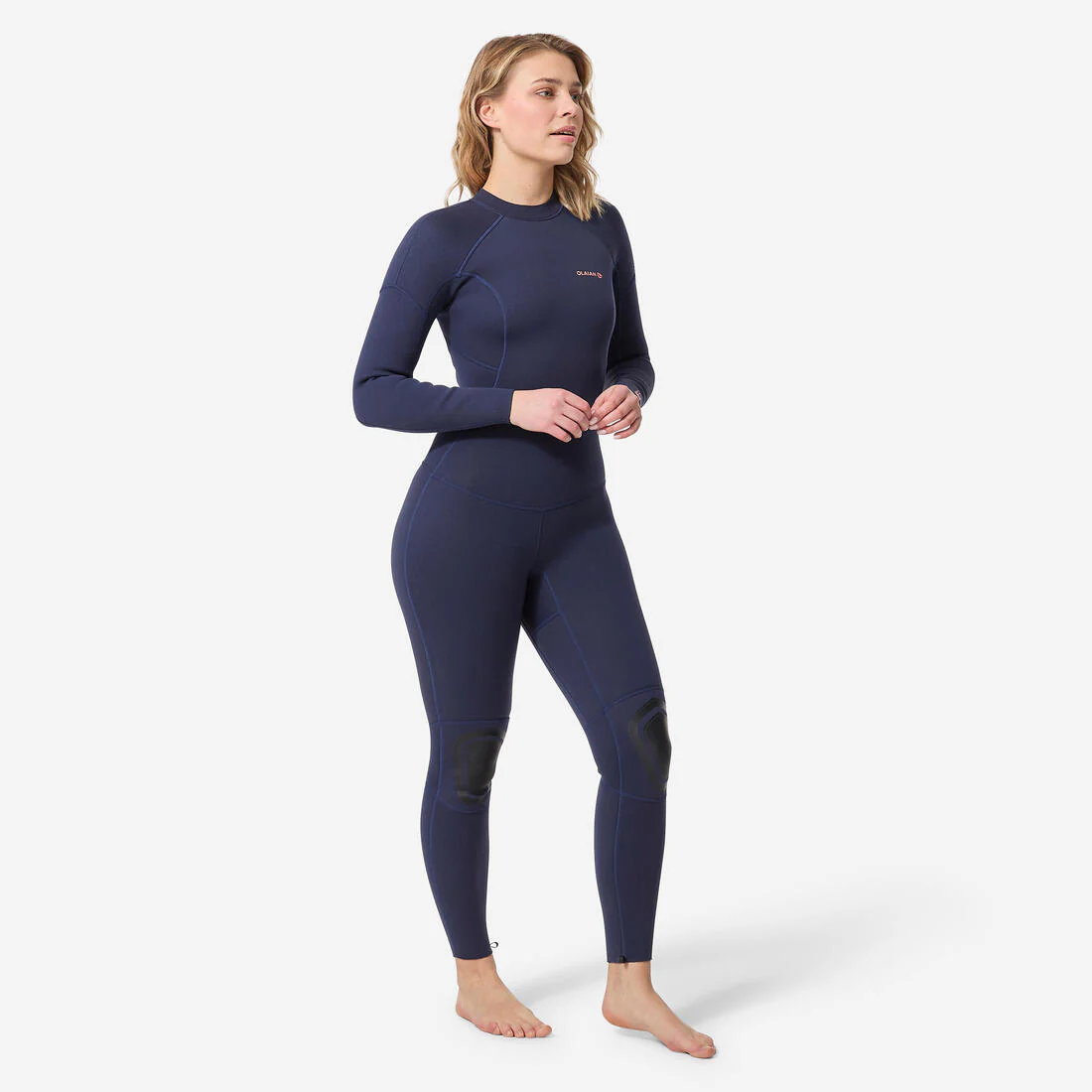 Traje de surf mujer 2/2mm azul marino con cierre espalda - Image 2