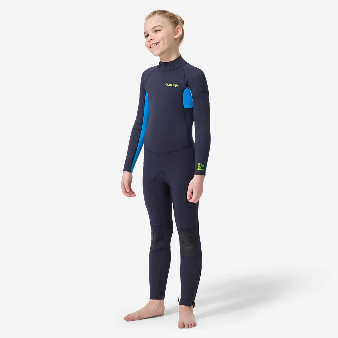 Traje de surf niños 2/2mm azul marino - Image 3