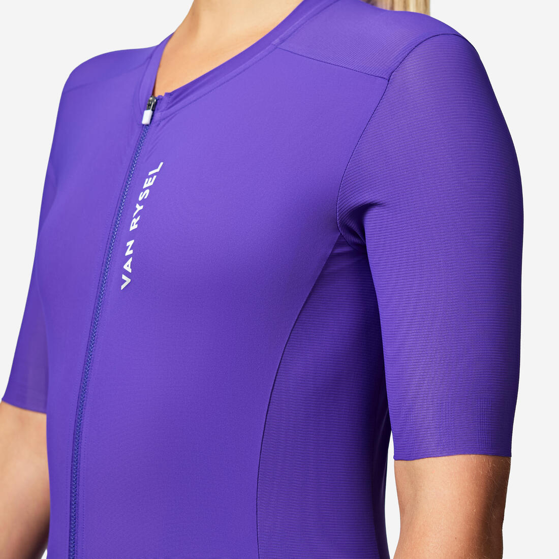 TRICOTA CICLISMO RUTA UNISEX RCR-R 2 - MANGA CORTA VERANO MORADA - Image 10