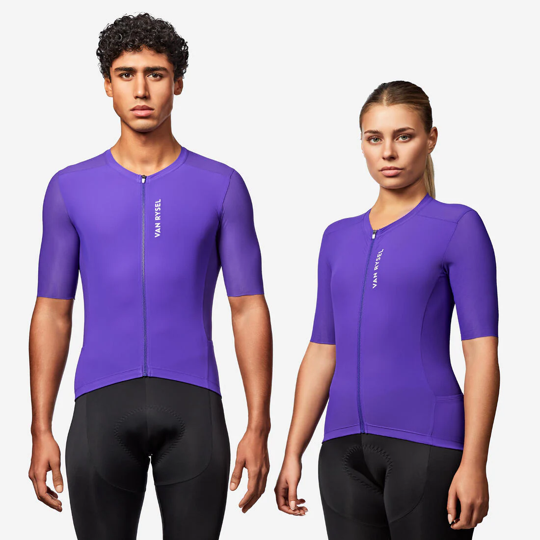 TRICOTA CICLISMO RUTA UNISEX RCR-R 2 - MANGA CORTA VERANO MORADA - Image 2