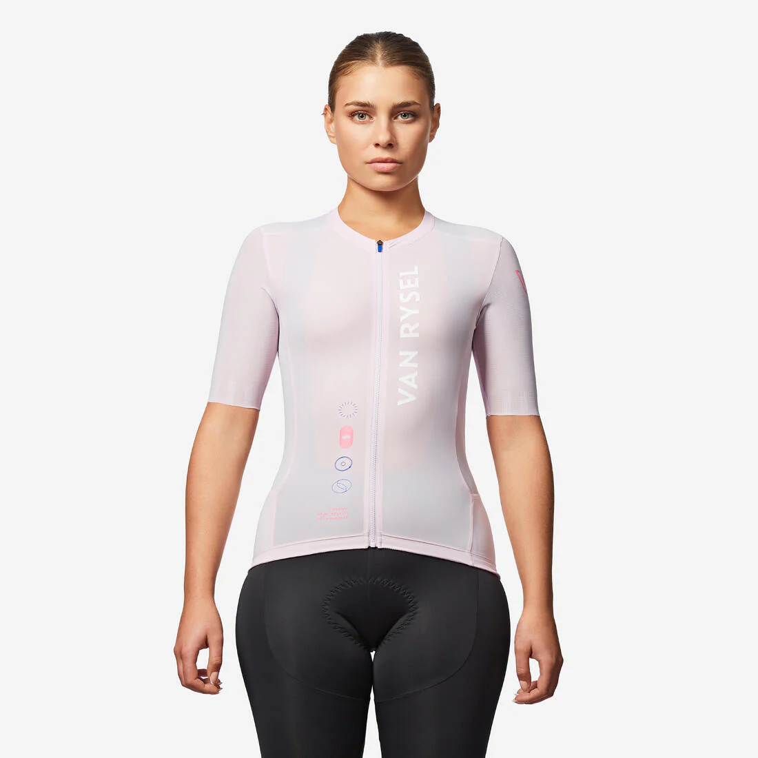 TRICOTA CICLISMO RUTA UNISEX RCR-R 2 - MANGA CORTA VERANO MORADA - Image 4