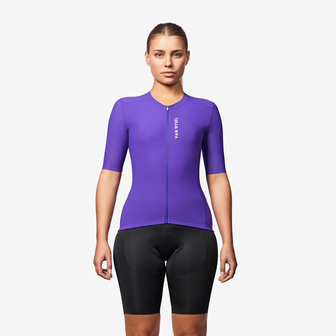 TRICOTA CICLISMO RUTA UNISEX RCR-R 2 - MANGA CORTA VERANO MORADA - Image 5