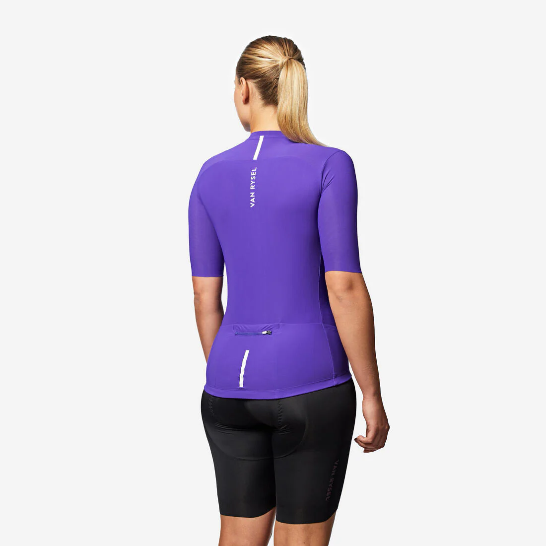 TRICOTA CICLISMO RUTA UNISEX RCR-R 2 - MANGA CORTA VERANO MORADA - Image 9