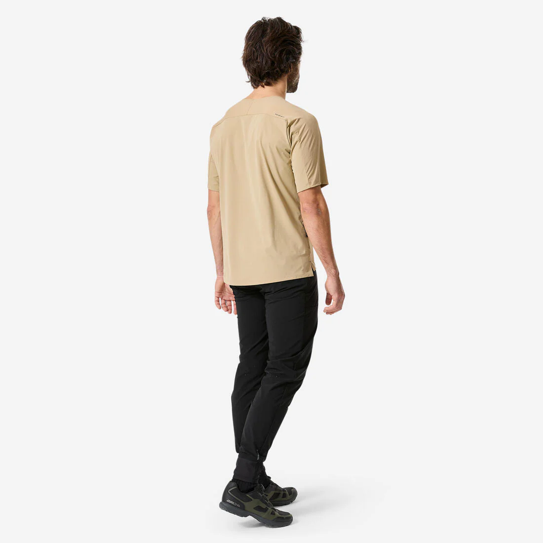 TRICOTA CICLISMO MTB UNISEX 500 MANGA CORTA BEIGE - Image 2