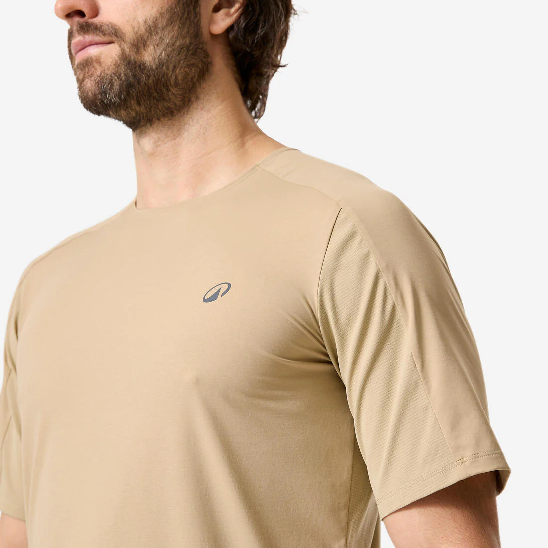 TRICOTA CICLISMO MTB UNISEX 500 MANGA CORTA BEIGE - Image 3