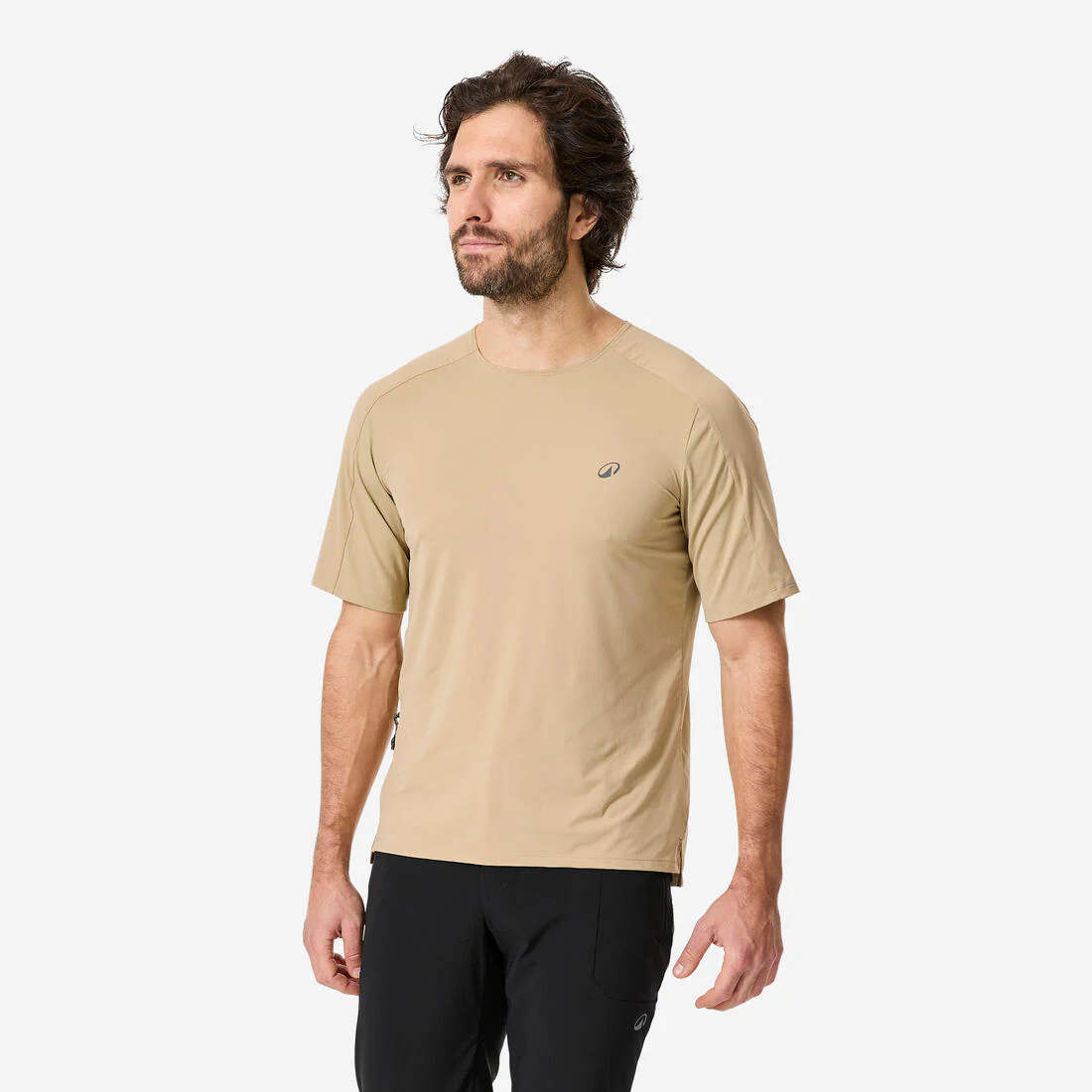 TRICOTA CICLISMO MTB UNISEX 500 MANGA CORTA BEIGE - Image 8