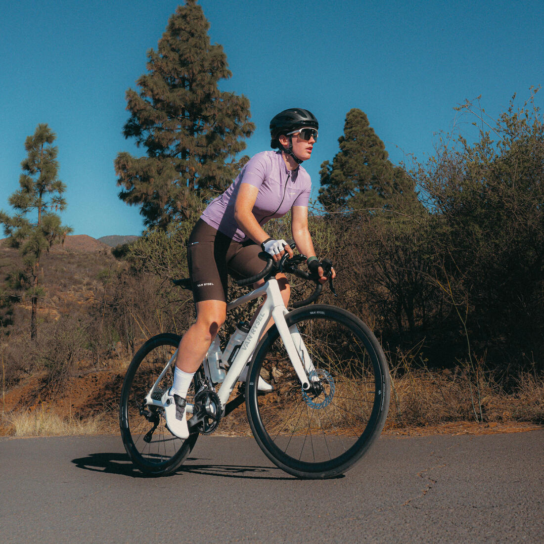 TRICOTA CICLISMO RUTA MUJER EDR 2 - CORTE AJUSTADO CELESTE - Image 11
