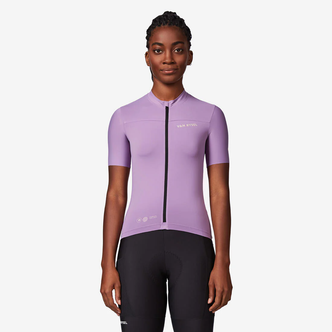 TRICOTA CICLISMO RUTA MUJER EDR 2 - CORTE AJUSTADO CELESTE - Image 2