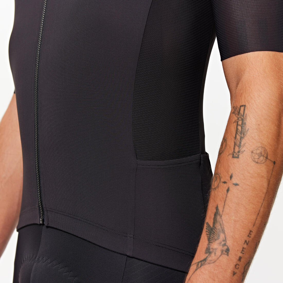 TRICOTA CICLISMO RUTA UNISEX RACER 2 ADULTO MANGA CORTA VERANO NEGRA - Image 15